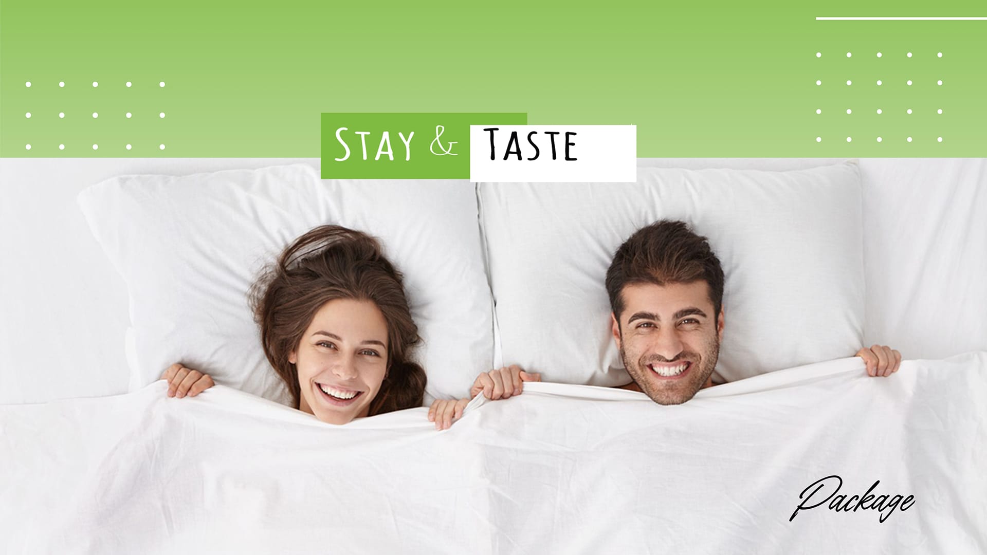 a man and woman lying in a bed